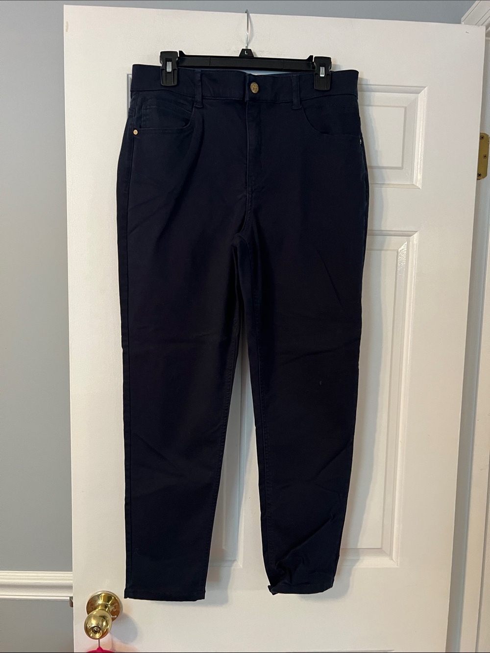 Draper James RSVP Navy Pants with Signature Button